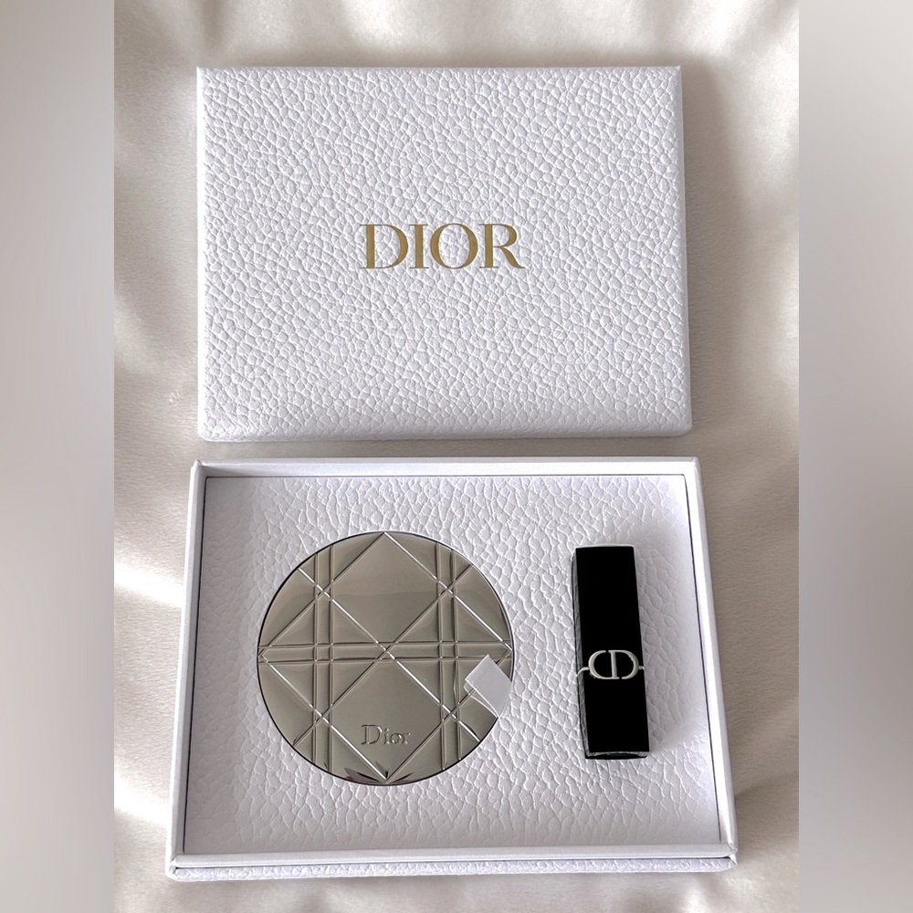 Dior Gift Set Compact Mirror and Rouge Dior 720 Icone Satin Mini Lipstick NEW